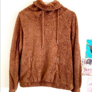 FUZZY BROWN SWEATER